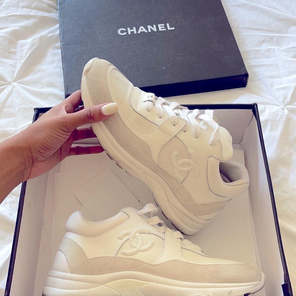 COPY - All white Chanel shoes